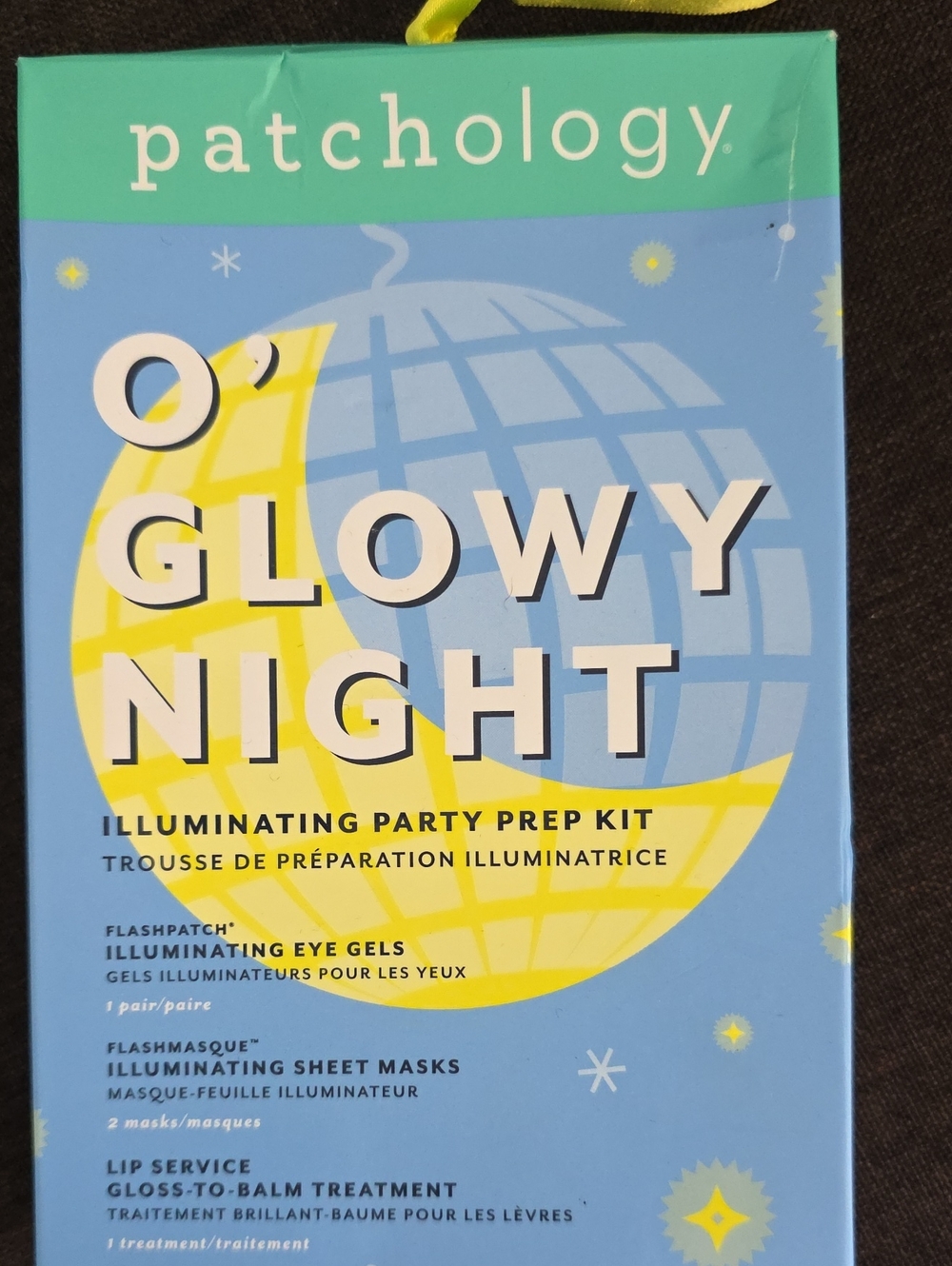 Patchology O' Glowy Night Illuminating Party Prep Kit - Blue & Yellow